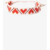 Sissy-Boy Perlenarmband Mit Herzmuster - Hellrosa