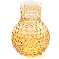Amadeus Blasenvase 23,5 cm gelb - Rund Glas 16x16 cm