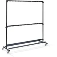 Essentials Kleiderständer groß mit 104 Haken, aus Stahl, fahrbar und zerlegbar, erweiterbar, 192x60x200cm (BxTxH), C10004