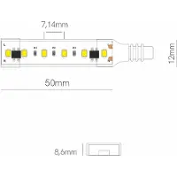 Beneito Faure 50 m LED-Streifen, fein, 75 Ω, 220 V, 7 W/m, 4000 K, IP65 - Hocheffizienter, flexibler LED-Streifen für den Innen- und Außenbereich -