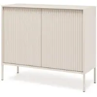 Beautysofa | Kommode NOTO 100 cm Kaschmir, Wohnzimmer Schrank mit 2 Türen und geriffelten Fronten, Push-to-Open