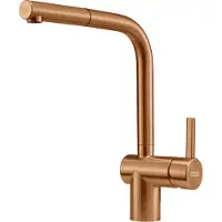 Franke Armatur ATLAS NEO Edelstahl massiv - COPPER mit Zugauslauf / Maris