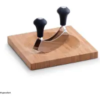 Neuetischkultur Kräuterbrett mit Wiegemesser