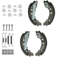 BESTPRICE Bremsbacken + Zubehör + Gleitscheibe [Hersteller-Nr. 34007774] für VW, Audi, Seat