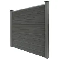 GreenYard WPC-Sichtschutzzaun CORTEZA - 5x Element + 6x Pfosten - Anthrazit