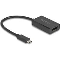 DeLOCK Adapter DisplayPort Buchse zu USB Type-C Stecker (DP Alt Mode) 4K mit PD 85 W, 3840 x 2160 Pixel