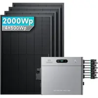 SolarMars Zendure SolarFlow 2400 Pro Stromspeicher 2,4kWh Komplett system - 2000Wp ‚Äì 4 Module üî• / Ohne Erweiterungsakku / Ohne HAL