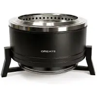 Create FIRE PIT ROUND - Rauchfreier Pellet-Feuerkorb für den Außenbereich mit 12 kW