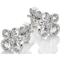 Hot Diamonds Charmante Silberohrringe mit Diamant und Topas Tender DE836