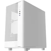 Darkflash PC-Gehäuse DB330M Mesh, weiß, M-ATX/ITX, mit Seitenteil aus gehärtetem Glas