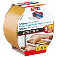 TESA Verlegeband EXTRA STRONG, doppelseitiges Klebeband zum Verlegen von Teppich und PVC-Belag
