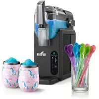 Bardi Slush-Maschine Grau mit Einhorn-Becher-Set
