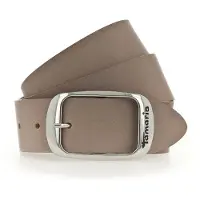 Tamaris Ledergürtel "Carmen Silver", Damen, Gr. 100, grau (taupe), Rindsleder, unifarben, Gürtel Ledergürtel, aus Rindsleder, mit Doppelschließe, 4 cm breit, Topseller