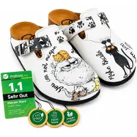 Goby Clogs Schuhe für Damen – Handgefertigte - Mädchen- und Damenschuhe für den Alltag - Farbiger Druck - Bequem & Langlebig - EVA-Sohle – Grundschul-Zeichnungen