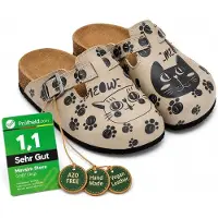 Goby Clogs Schuhe für Damen – Handgefertigte - Mädchen- und Damenschuhe für den Alltag - Farbiger Druck - Bequem & Langlebig - EVA-Sohle – Grundschul-Zeichnungen