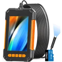 Strex Endoskopkamera mit Licht 10M - 1080P HD - 4,3“ LCD-Bildschirm - IP67 Wasserdicht - LED-Beleuchtung - Endoskop - Inspektionskamera - Inkl. 32gb microSD