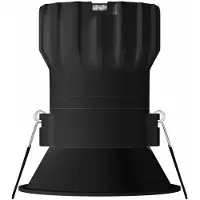 Beneito Faure Pulsar 8W 40º LED-Einbaustrahler, Mattschwarz, mit Schaltertechnologie, Farbtemperatur 2700K/3200K/4000K und TRIAC-Dimmung -