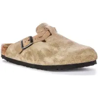 Birkenstock Boston Geflochtene Elegant Pin Wildleder Ledersandalen in Taupe – 7.5 UK - 41 EU - 10/10.5F -8/8.5M US / Taupe