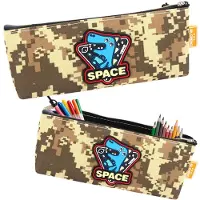 Lean Federmäppchen Space Dinosaur Pixels Khaki 20x8cm