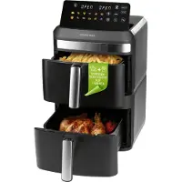 Gourmetmaxx FryUp XL Vertikale Doppelkammer-Heißluftfritteuse - 12 Liter