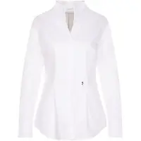 Seidensticker Klassische Bluse , Damen, Gr. 4XL (48), weiß, 100% Baumwolle, unifarben, slim fit, ohne Ausschnitt, Blusen Klassische Bluse, 1/1 Stehkragen Uni, Topseller