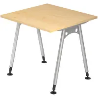 Bümö Schreibtisch Serie-A - Nachbildung Ahorn, Größe: 80 x 80 cm