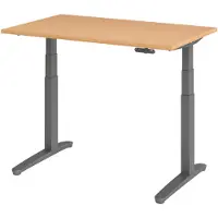 Bümö Schreibtisch elektrisch XBHM - Nachbildung: Buche, Größe: 120 x 80 cm, Gestell: Graphit