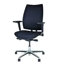 Bisley Bürodrehstuhl Upscale, ergonomisch, mit Synchronmechanik und 4D-Armlehnen, Schwarz