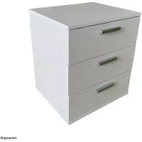 HTI Nachtkommode 3 Schubladen Nina Weiss 2er-Set
