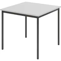 Bümö Kantinentisch Serie-V - Größe: 80x80 cm, Optik: Grau/Schwarz
