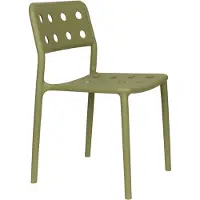 Trendmöbel24 Gartenstuhl Serra im 4er-Set, Grün aus Kunststoff für Balkon
