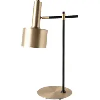 ANGEL CERDA SL Angel Cerdá Tischleuchte aus vergoldetem Aluminium und schwarzem Stahl 8068