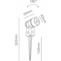 Beneito Faure ZAS 3W Mini-Rund-LED-Außenstrahler, Corten-Farbe, 2200K - für hochwertige Architekturbeleuchtung