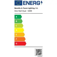 Beneito Faure Einwandige Doppelwandleuchte 38° GU10 160 mm - Mattweiß - LED-Innenbeleuchtung mit Doppelstrahl -