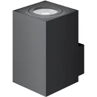 Beneito Faure Zio LED-Wandleuchte, Schwarz Matt, 38° Abstrahlwinkel, für 50mm GU10 Leuchtmittel, modernes quadratisches Design zur Innenbeleuchtung -