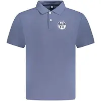North sails Elegantes Kurzarm-Poloshirt für Herren in Blau mit Druckmotiv