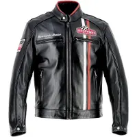 Helstons Jay Motul Edition Motorrad Lederjacke, schwarz, XL
