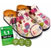 Goby Clogs Schuhe für Damen – Handgefertigte - Mädchen- und Damenschuhe für den Alltag - Farbiger Druck - Bequem & Langlebig - EVA-Sohle – Niedliche und schwitzende Katze