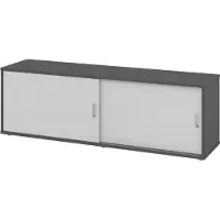 Bümö office Lowboard mit Schiebetür - Nachbildung: Graphit/Grau