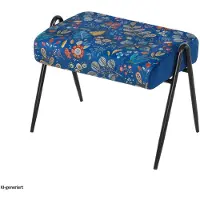 HTI Polsterhocker B/H/T 55 x 42 x 39 cm Olean Blue Fantasy