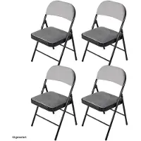 HTI Klappstuhl Wedigo Velvet Grau 4er-Set