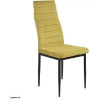 HTI Memphis Samt Stuhl, H 97 cm, B 39 cm, T 40 cm, Sitzhöhe 45 cm, bis 130 kg