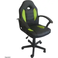 HTI Schreibtischstuhl Junior höhenverstellbar ergonomischer Drehstuhl Schwarz-Grün