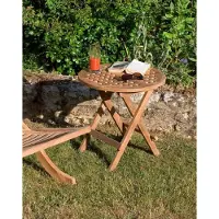 Macabane | Picknicktisch Helios braun Holz 50x50x50 cm | NADUVI