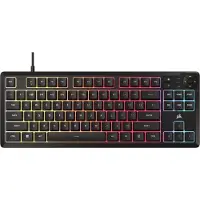 Cherry Kabelgebundene Membrantastatur Corsair K55 Core TKL RGB, Schwarz