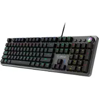 MSI FORGE GK310 RED DE, Kabelgebunden, USB, Mechanischer Switch, QWERTY, RGB-LED, Schwarz
