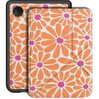 IMoshion Design Klappbare Klapphülle für das Kobo Clara Colour / BW - Orange Flowers Connect