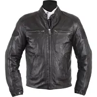 Helstons ACE Rag Motorrad Lederjacke, schwarz/schwarz, L