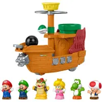 Mattel Little People My Mario Bowser-Luftschiff und Figurenset Kleinkindspielzeug, Luftschiff, 1,5 Jahr(e), Kunststoff, Mehrfarbig