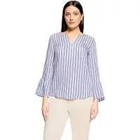 Cartoon Schlupfbluse "Damen mit Streifen"